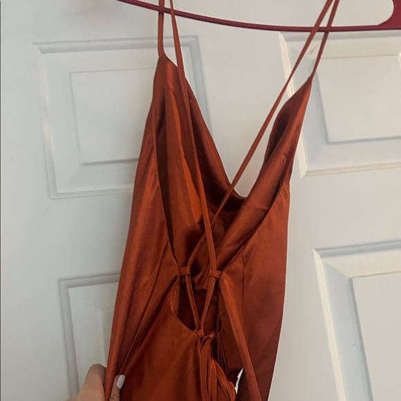 ASOS Rust Backless Slip Dress - Picture 6 of 10